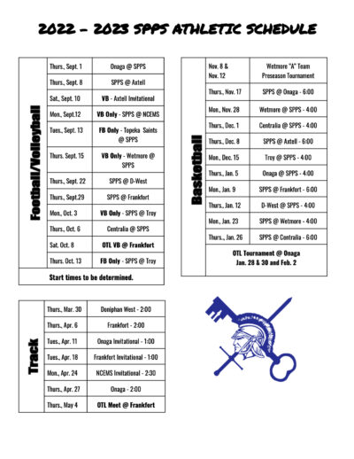 Athletic / Activities Schedules